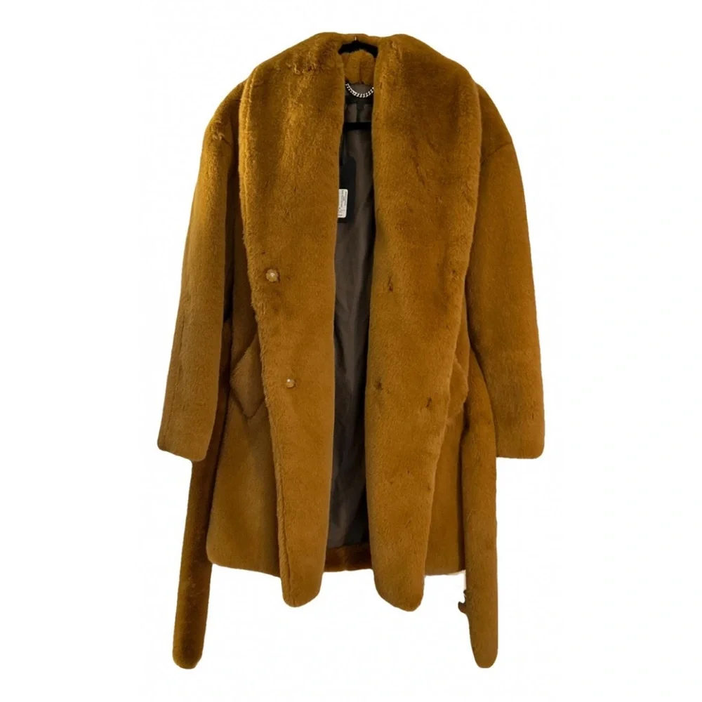 NWT Rag & Bone Camel Shearling Robe Coat - Picture 1 of 7